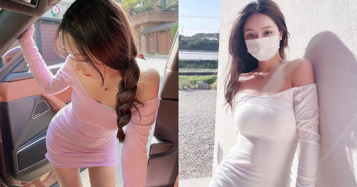 打开车门的「性感小姐姐」，「火辣前倾视角」让人疯狂！