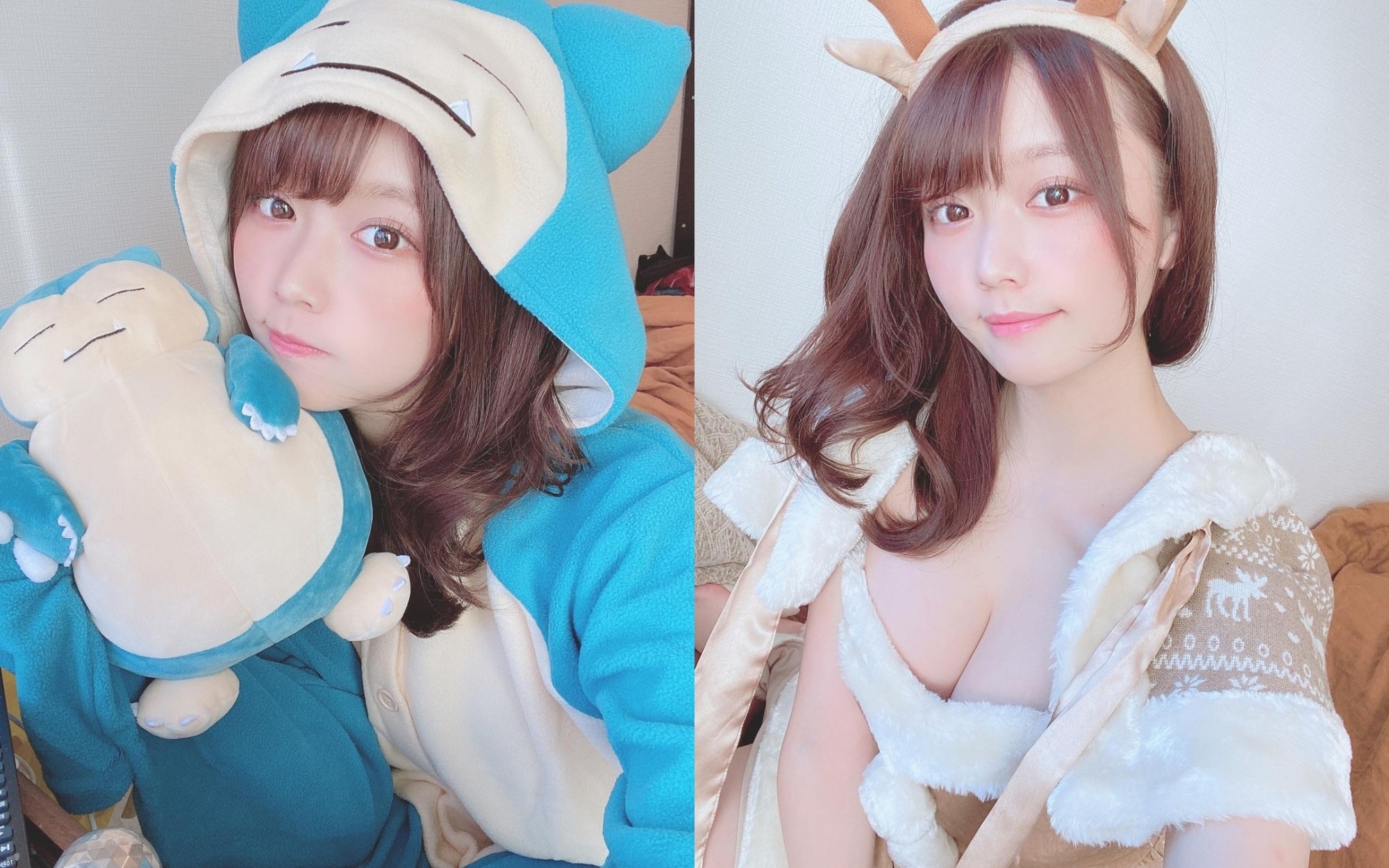 日本萌妹子ゆかっぴぃ化身「卡比兽」超卡哇伊,让人忍不住想收服啊!